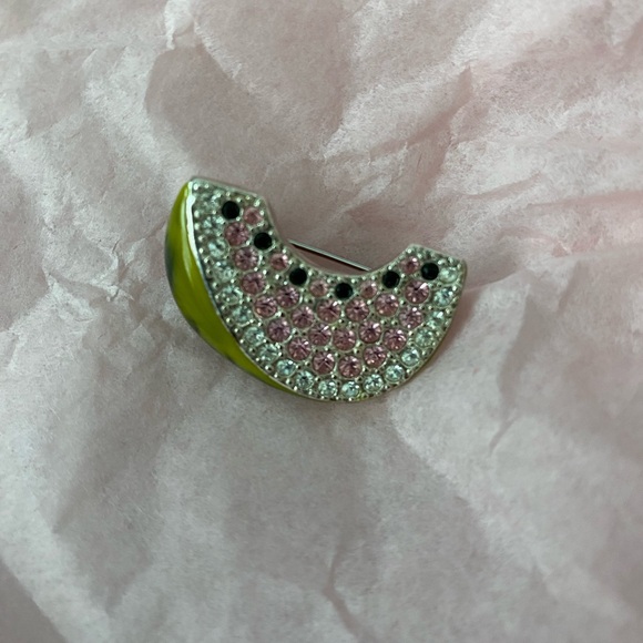 Monet Rhinestone and Enamel Pin - Picture 7 of 7